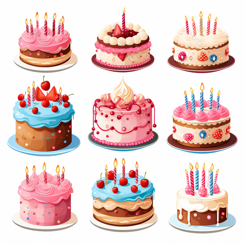 水果巧克力粉色卡通生日蛋糕,插画/手绘图,插画/手绘图库,插画/手绘图下载,插画/手绘